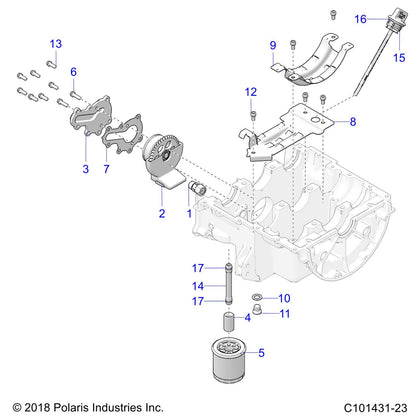 Polaris ATV Windage Plate, PTO, Genuine OEM Part 5257984, Qty 1