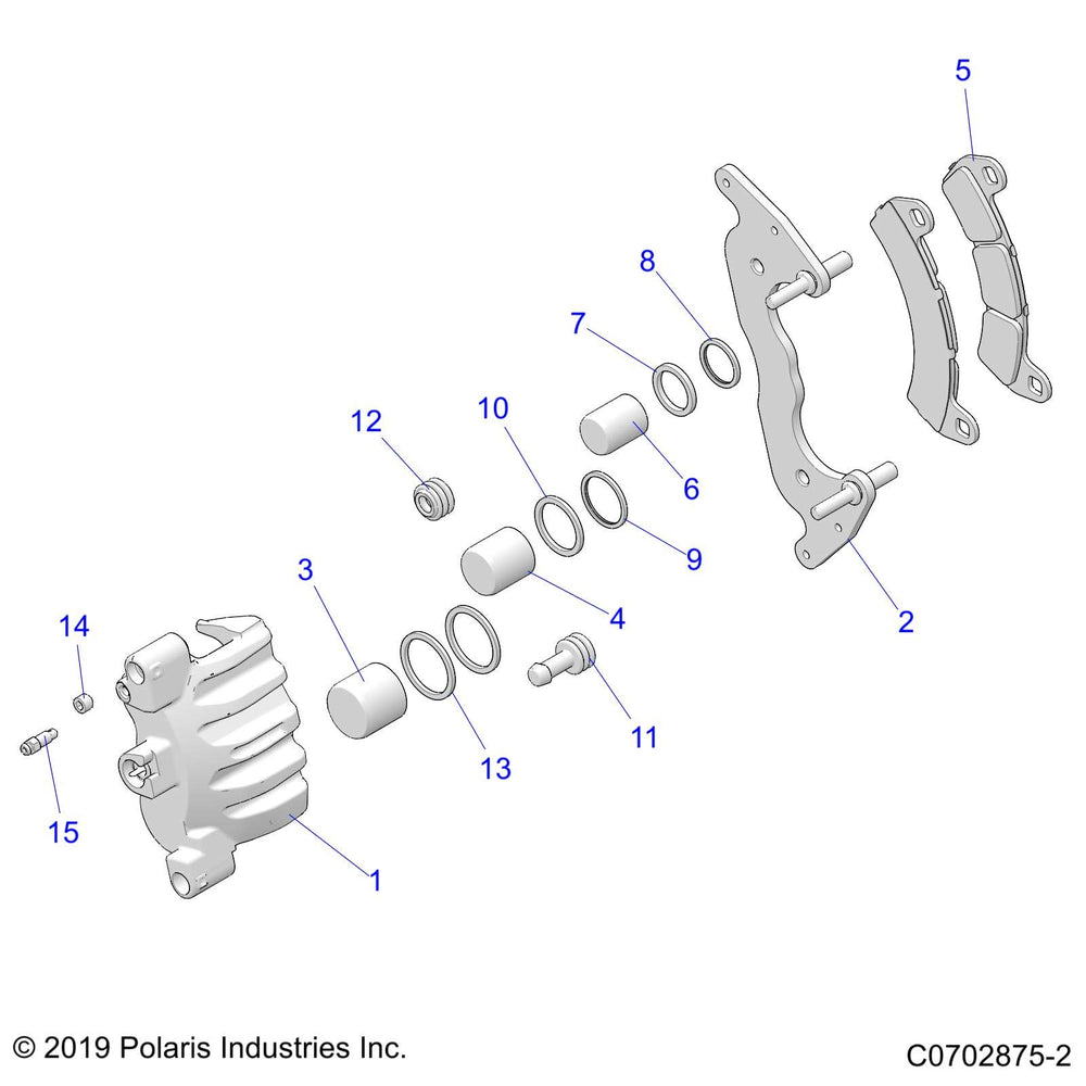 
                      
                        Polaris RZR 3-Piston Brake Caliper, Front, Left, Genuine OEM Part 1913239, Qty 1
                      
                    