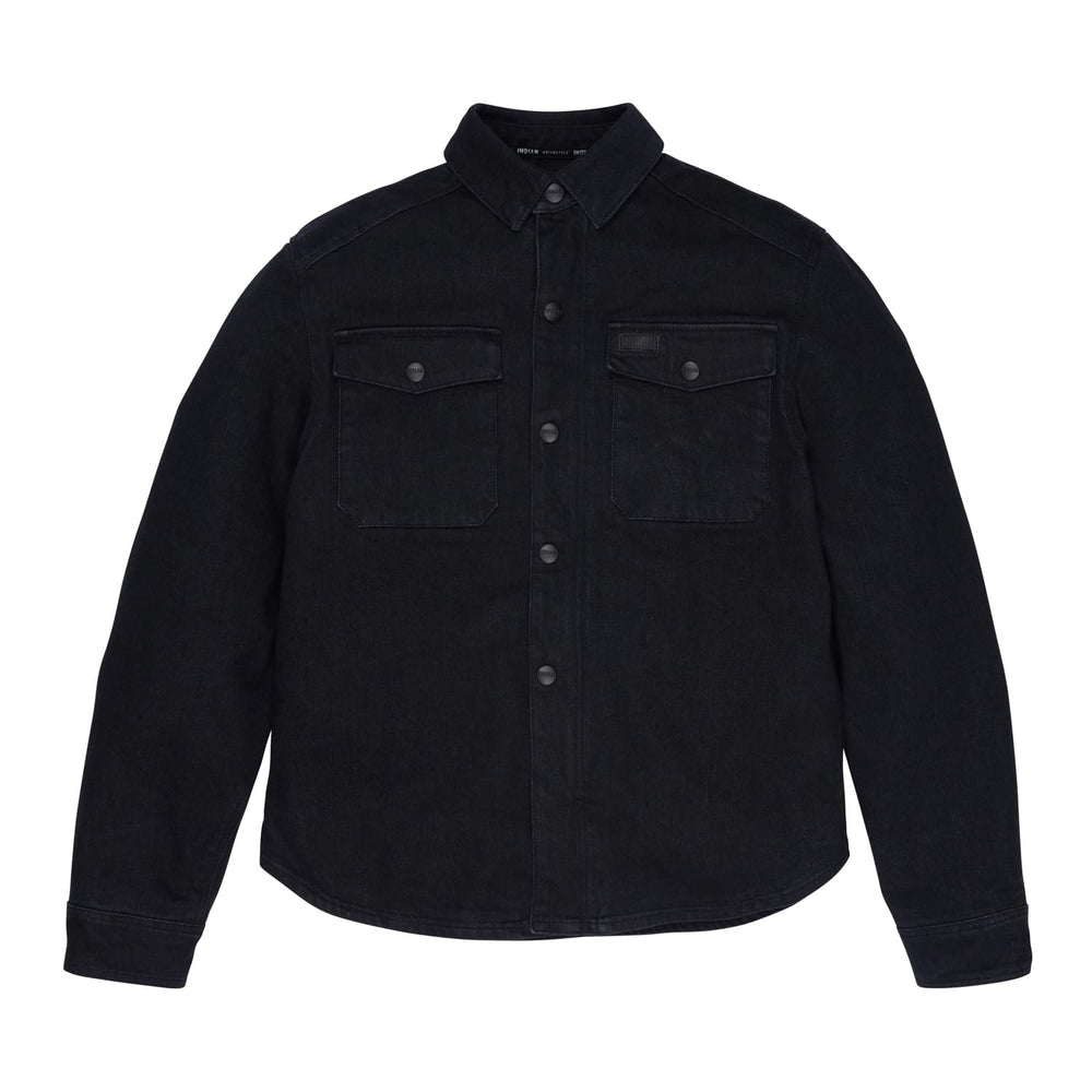 Indian Motorcycle Men's Canyon Denim Overshirt, Black - XL - 283336309