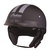 Indian Motorcycle Half Helmet with Gray Stripe, Black - M - 286963403