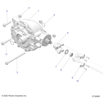 Polaris Ranger Washer, 21.4 x 39 x 3.4, Genuine OEM Part 7557169, Qty 1