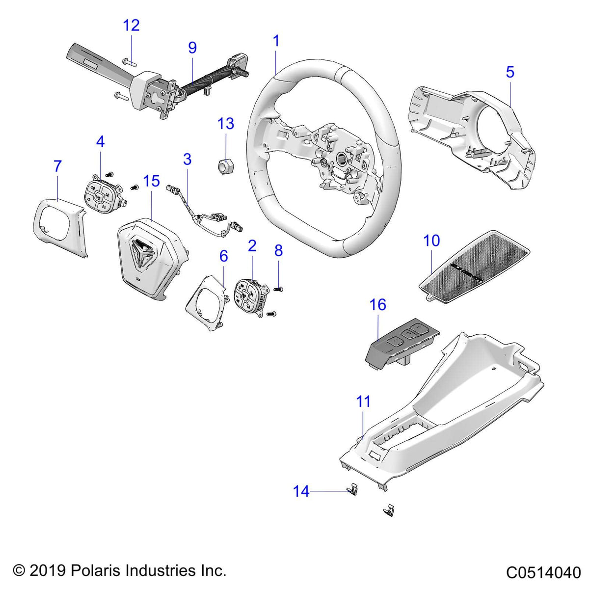 Polaris Slingshot WHEEL-STEERING,SL [SL MODELS], Genuine OEM Part 1824850, Qty 1