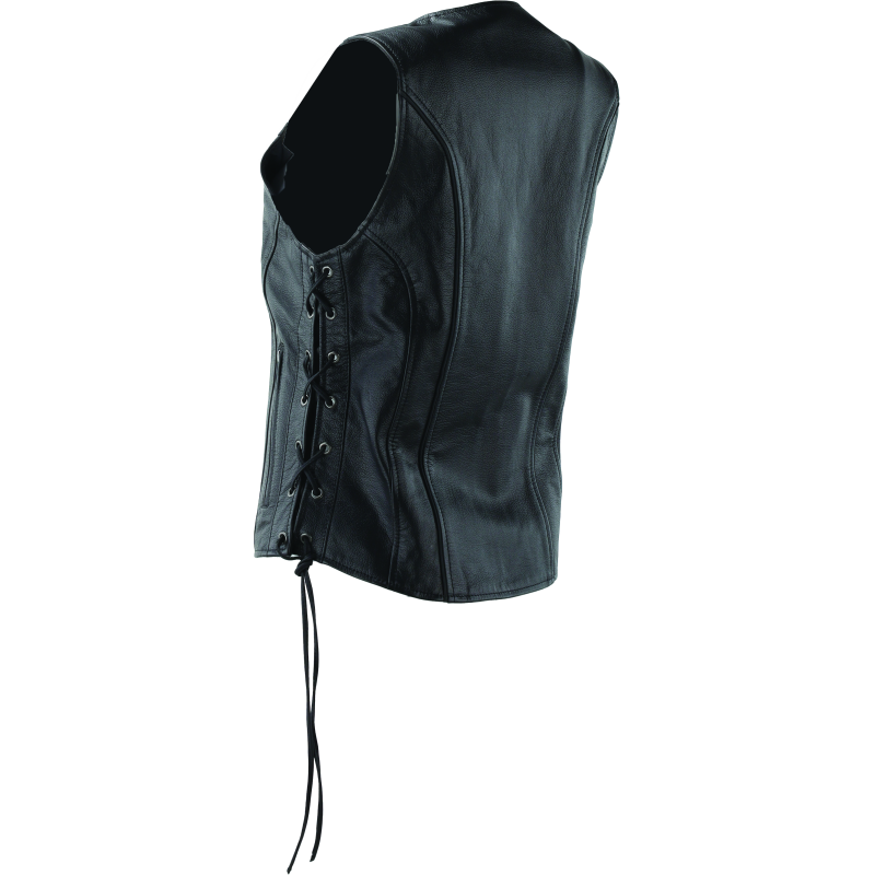Kuryakyn Leather By River Road Sapphire Leather Vest Black Womens - Small