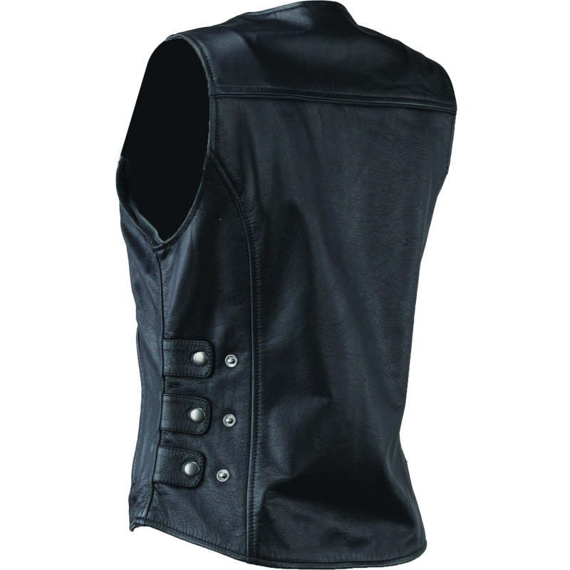 Kuryakyn Leather By River Road Plains Leather Vest Black Womens - Small