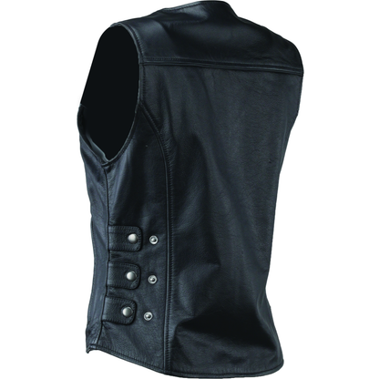 Kuryakyn Leather By River Road Plains Leather Vest Black Womens - Small