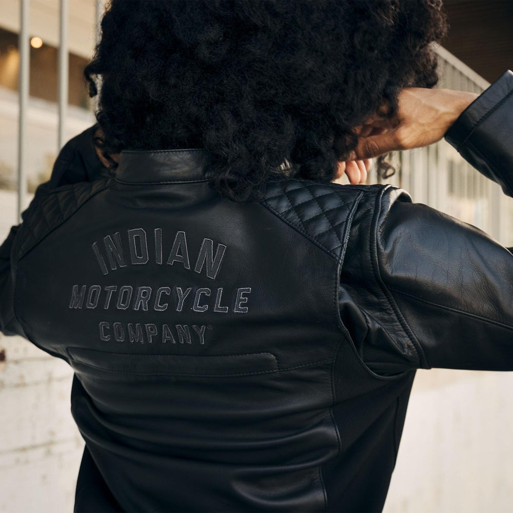 
                      
                        Indian Motorcycle Women's Drew Leather Jacket, Black - L - 286169906
                      
                    
