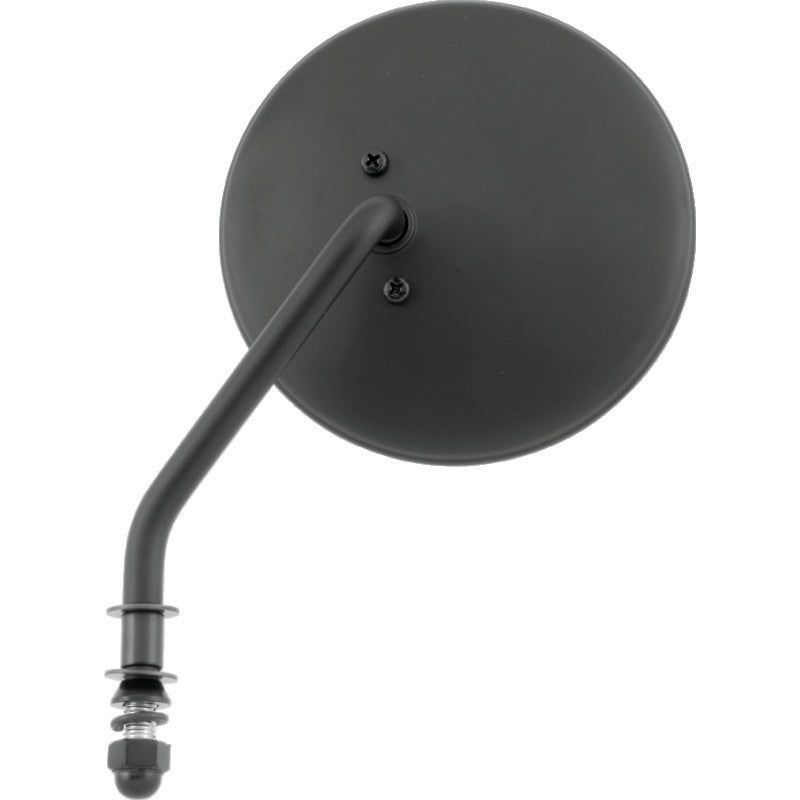 Bikers Choice Black 4 Inch Round Mirror Short Left Universal