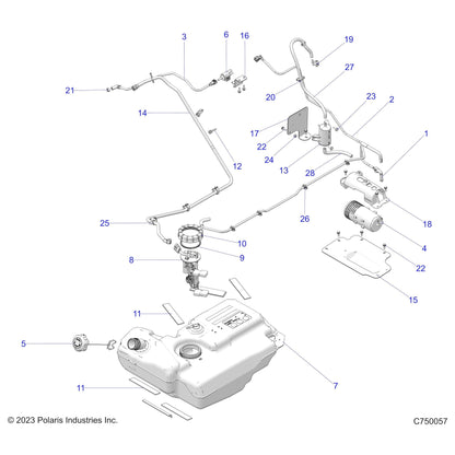 Polaris Ranger HOSE-5/16 SAE J30R7,18CM [K99AK], Genuine OEM Part 8450131-18, Qty 1