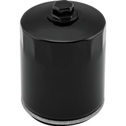 Twin Power Twin Cam and M8 Black Oil Filter With Nut Replaces H-D 63798-99 with Backflow Valve