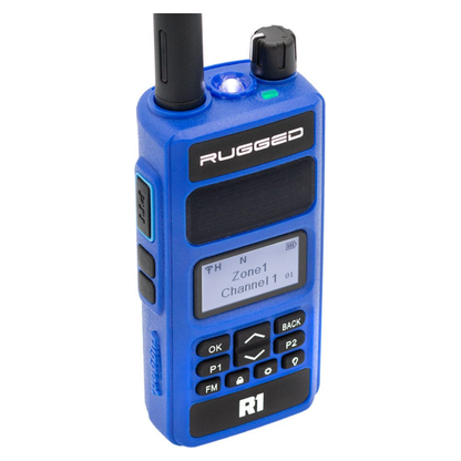 Rugged Radios Rugged R1 - Business Band Two Way Handheld Radio - Digital and Analog Blue