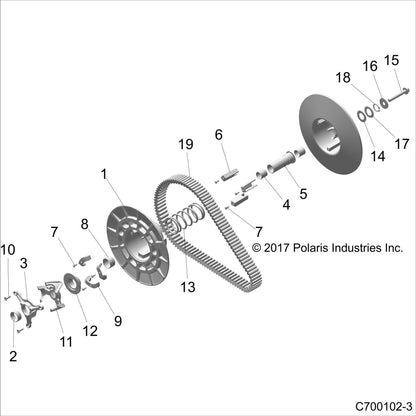 Polaris RZR Thrust Washer, Genuine OEM Part 7556895, Qty 1