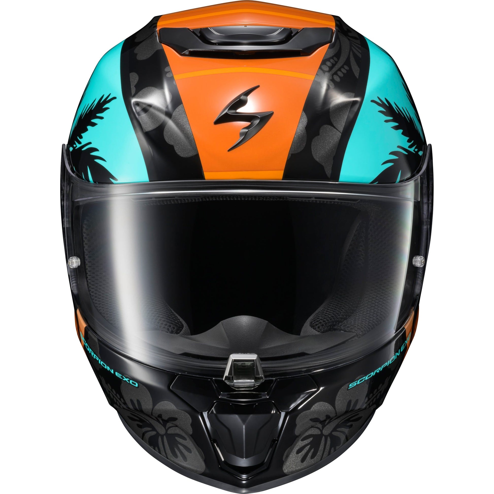 Exo R330 Full Face Helmet Tubbs Light Blue/Orange Lg