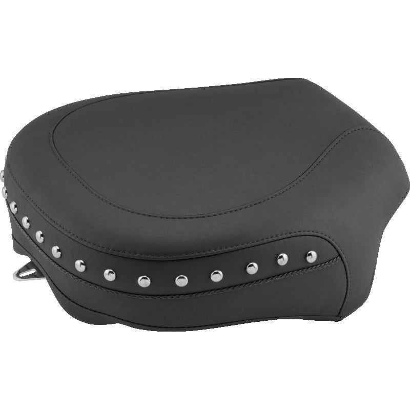 Mustang 08-21 Harley Electra Glide,Rd Glide,Rd King,Str Glide Pass Seat(13.5wide)/Studs - Black