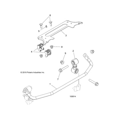 Polaris RZR Link Stabilizer Bar Assembly, 4 mm, Genuine OEM Part 1543406, Qty 1