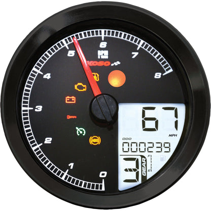 Speedo / Tach Blk Bezel Lcd Color Change Display
