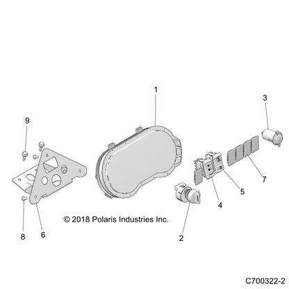 Polaris RZR AWD Switch, Sealed, Genuine OEM Part 4015034, Qty 1
