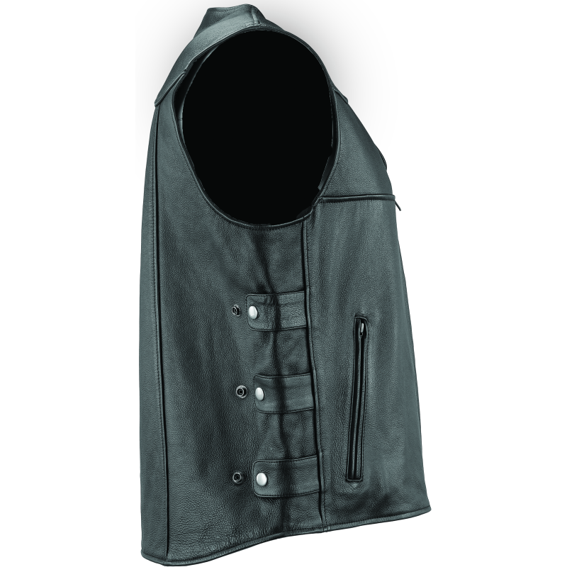 Kuryakyn Leather By River Road Plains Leather Vest Black - Small