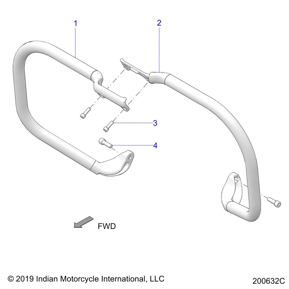 
                      
                        Indian Motorcycle HIGHWAY BAR, RH, CHROME, Genuine OEM Part 1024729-156, Qty 1
                      
                    