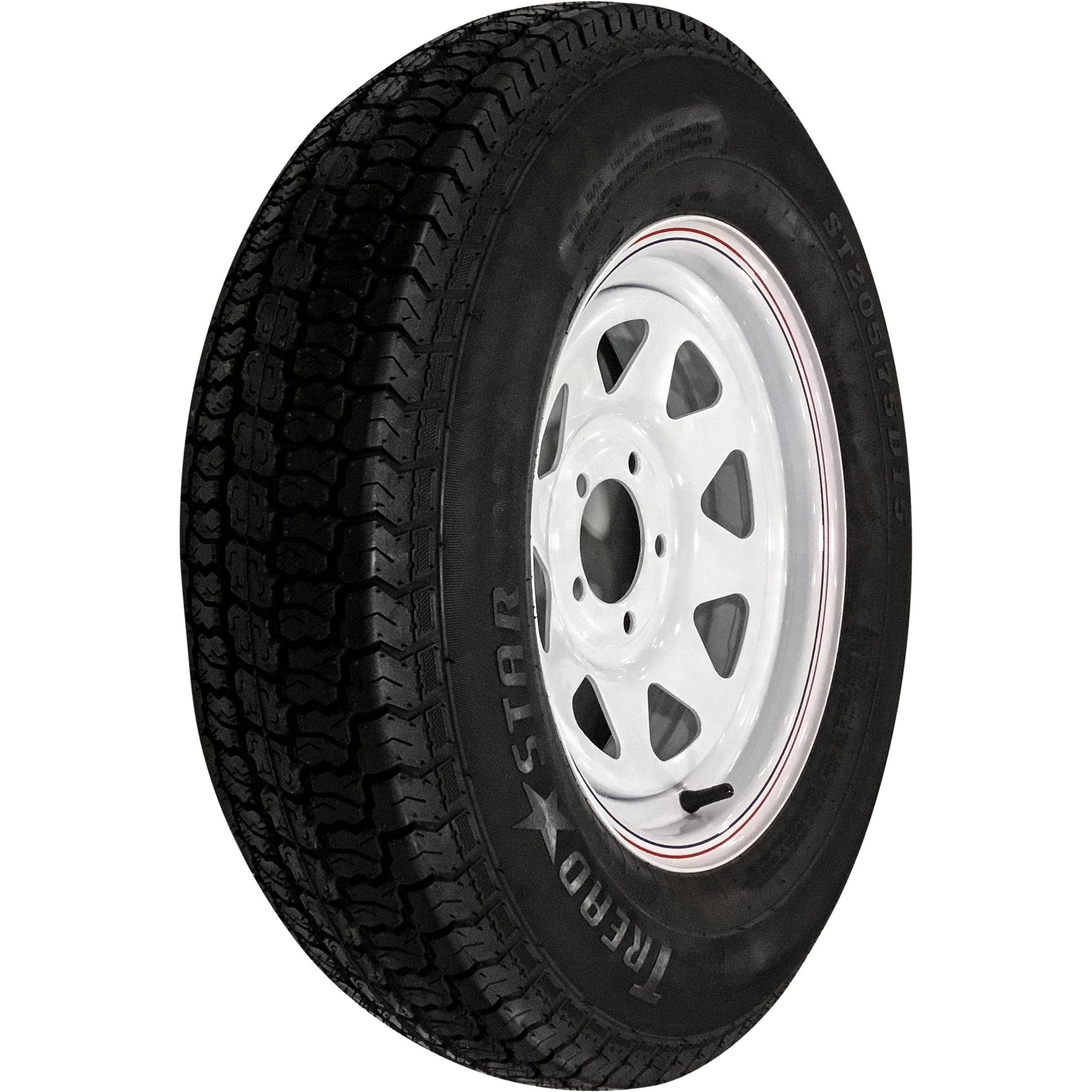 Trailer Tire And Wheel Assembly White