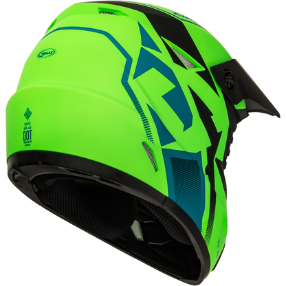 Mx 46 Compound Helmet Matte Hi Vis Green/Blk/Blue 2x