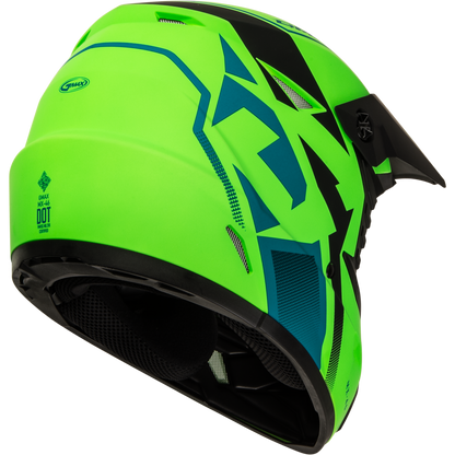 Mx 46 Compound Helmet Matte Hi Vis Green/Blk/Blue Yl