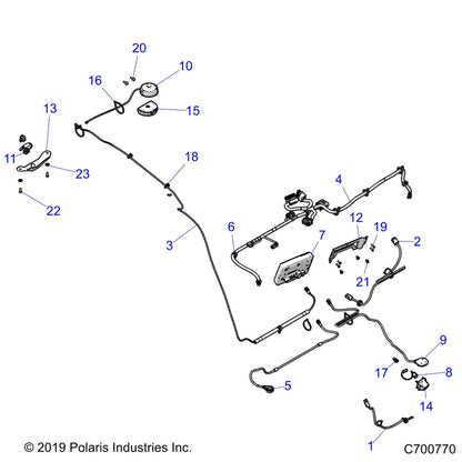 Polaris Ranger Infotainment Harness. Genuine OEM Part 2414953, Genuine OEM Part 2414953, Qty 1