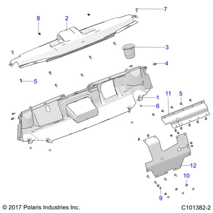 Polaris Ranger Closeoff-Upper, Steering, Genuine OEM Part 5814794, Qty 1
