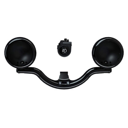 Indian Motorcycle Pathfinder S Driving Light Mount, Black, for Chief, Super Chief, Chief Bobber, Chief Dark Horse Models and More, Includes Mounting Bar, Wiring Harness, Hardware - 2884775-266