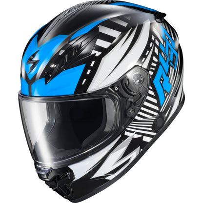 Exo R430 Full Face Helmet Head Trip Light Blue Xl