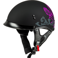 Hh 65 Corvus Helmet W/Peak Matte Black/Purple/Grey Xl