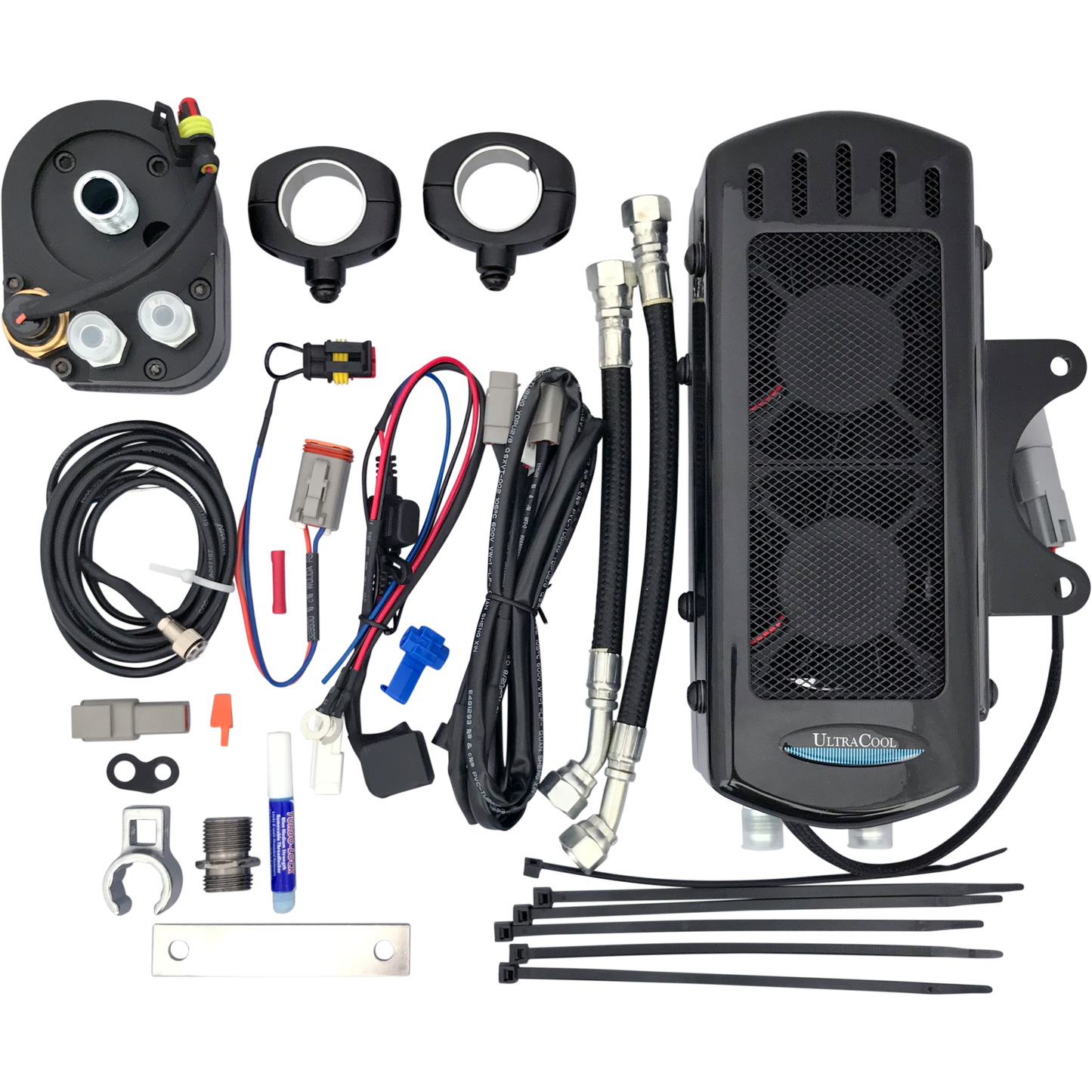 Side Mount Oil Cooler Tc Touring `09 16  Gloss Blk