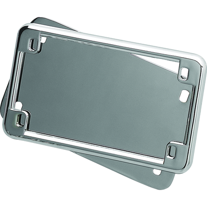 Kuryakyn License Frame & Backing Plate Set 4in X 7in Chrome