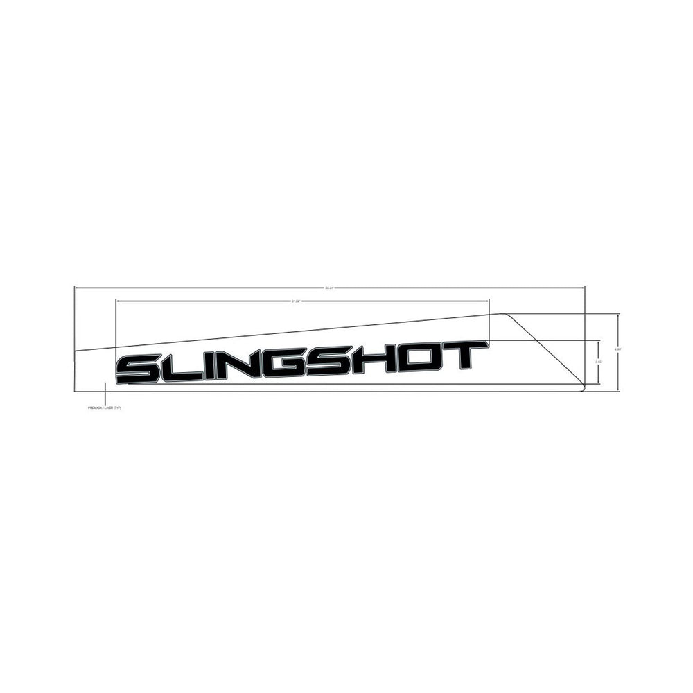 Polaris Slingshot DECAL-Hood,SLNG,RH,BLACK, Genuine OEM Part 7187352, Qty 1