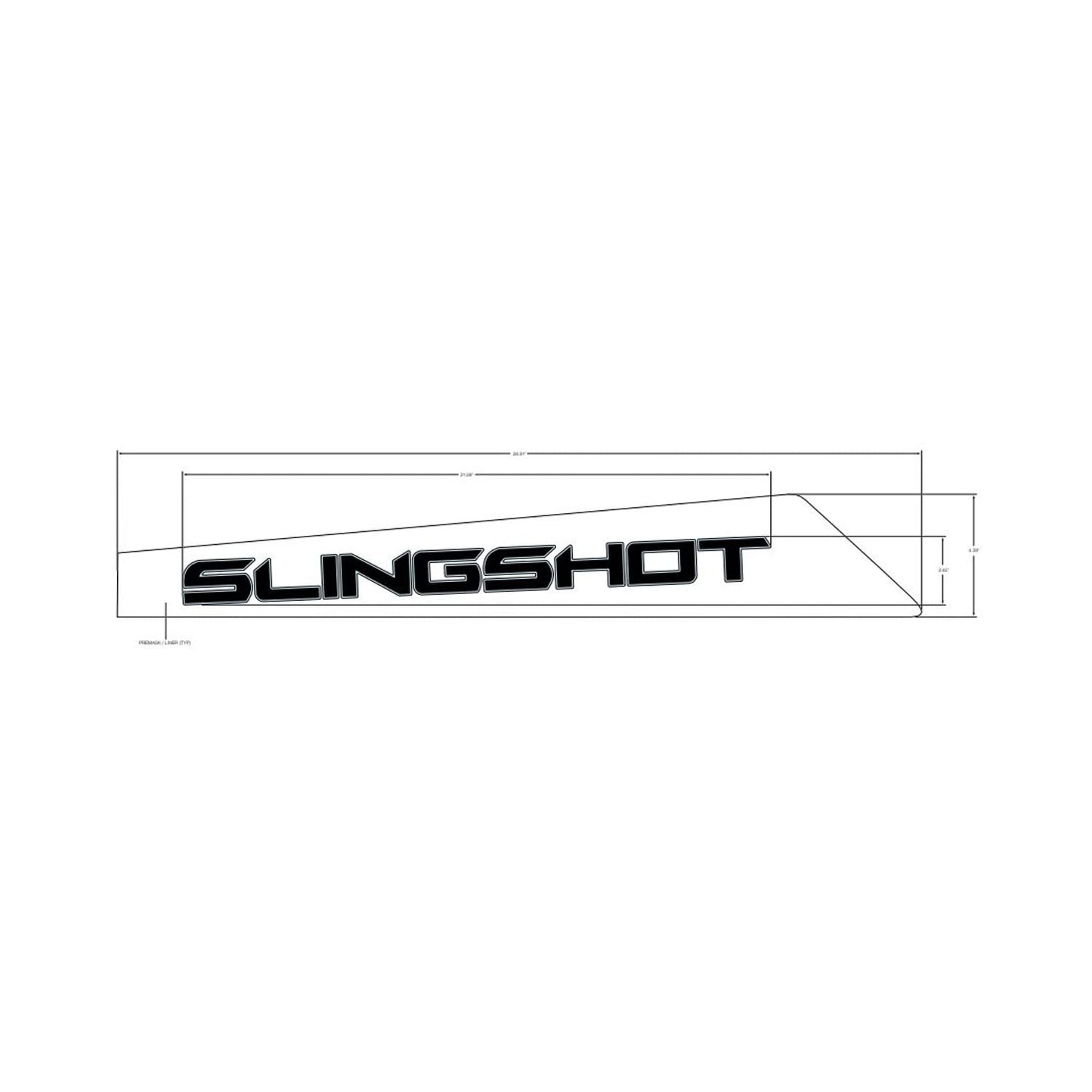 Polaris Slingshot DECAL-Hood,SLNG,RH,BLACK, Genuine OEM Part 7187352, Qty 1
