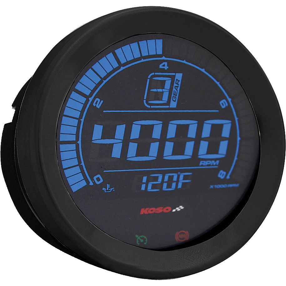 Hd 02 Series Gauge Kit Black Bezel Oil Temp