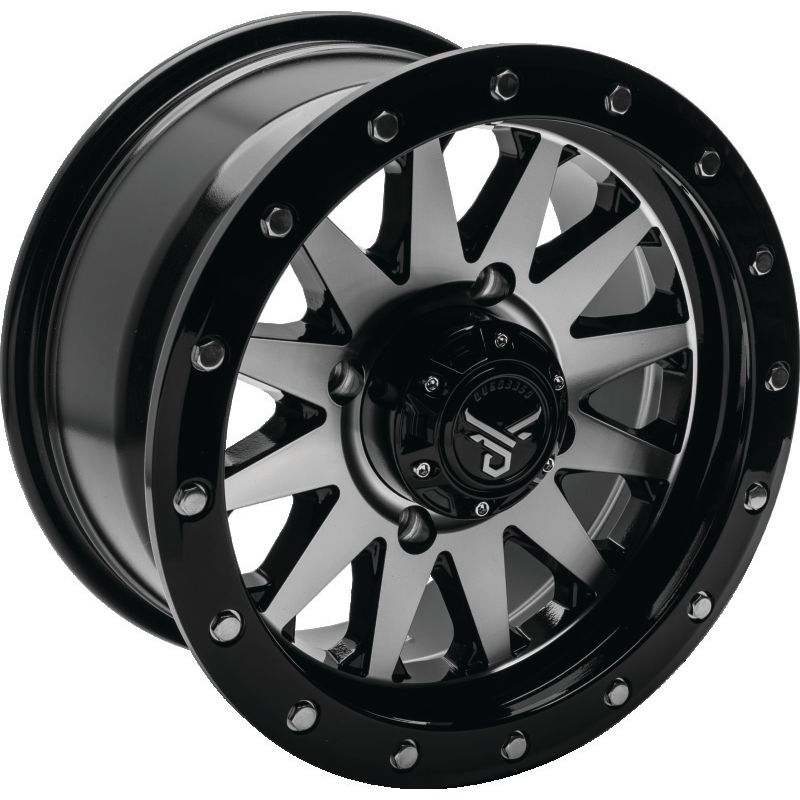 QuadBoss Wagon 14X7 4+3 4/156 Black Machined