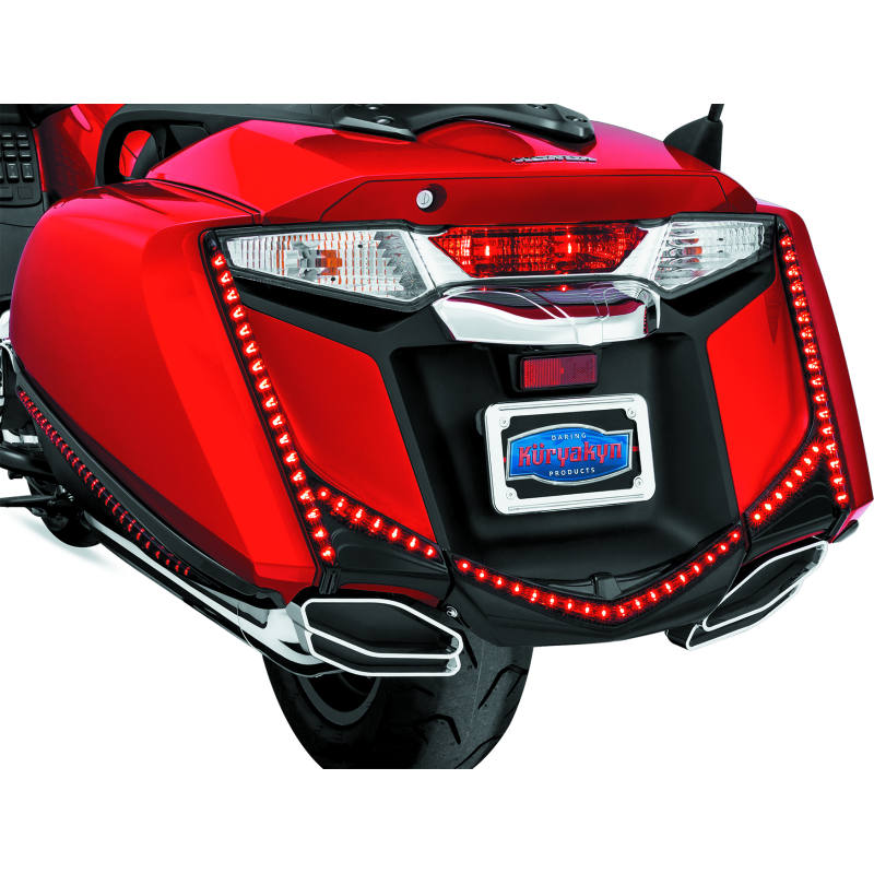 Kuryakyn L.E.D. Rear Fender Tip 12-17 GL1800 Gloss Black Smoke Lens