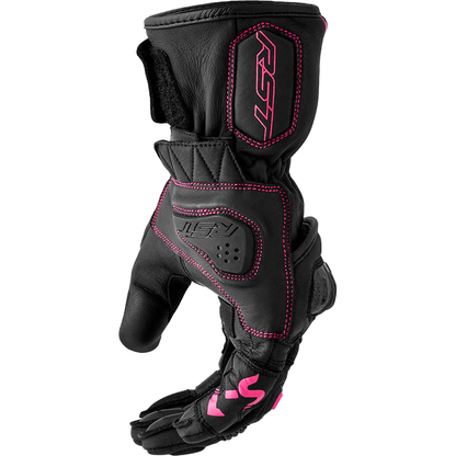 Womens S1 Glove Black/Pink Leather Xl