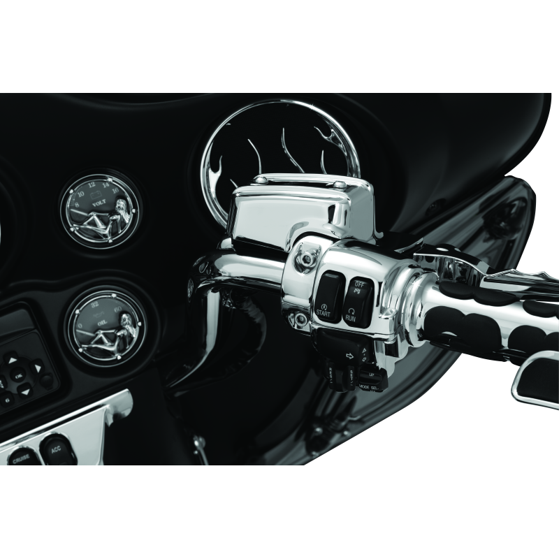Kuryakyn Handlebar Control Dress Up Kit Chrome