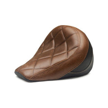 Mustang 18-21 Indian Scout Bobber Standard Touring Solo Seat Diamond Stitch - Brown