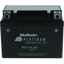 BikeMaster AGM Battery - MS12-4L-BS