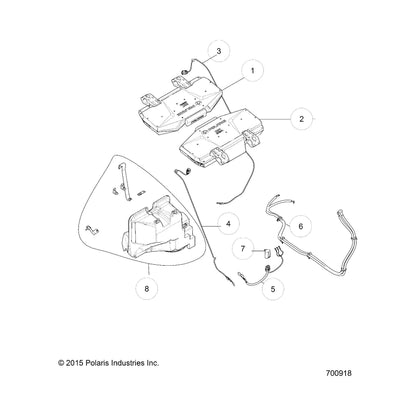 Polaris RZR Subwoofer Harness, ROPS, Genuine OEM Part 2412636, Genuine OEM Part 2412636, Qty 1