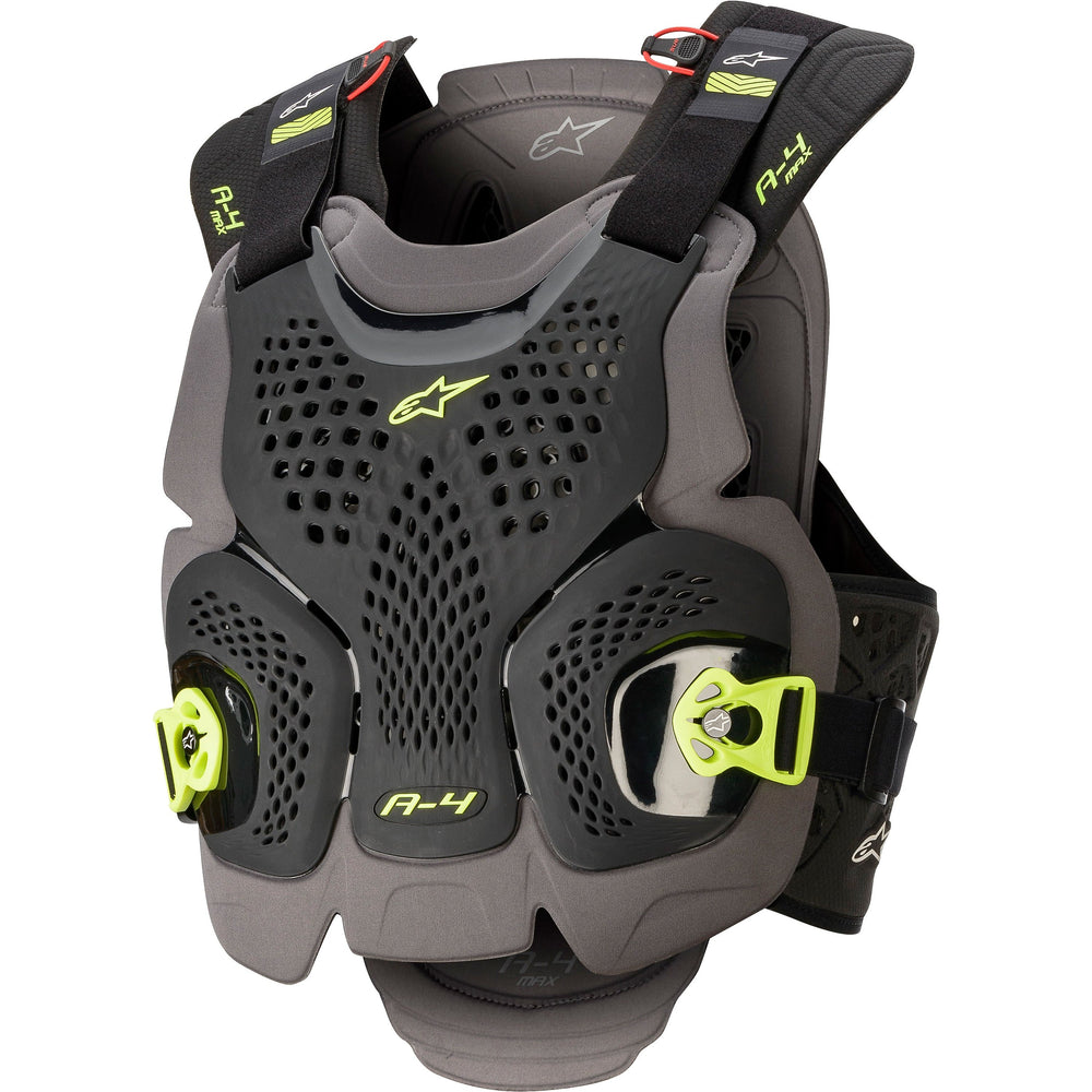 A 4 Max Chest Protector Blk/Anth/Fluo Ylw Md/Lg