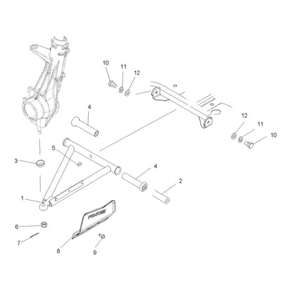Polaris ATV A-Frame Kit, Right, Genuine OEM Part 2202866, Qty 1