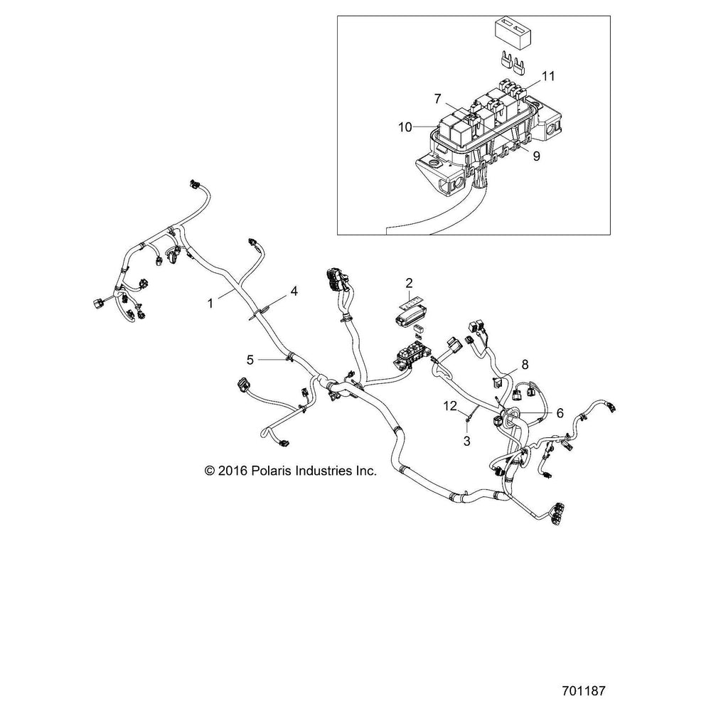 
                      
                        Polaris RZR EPS Chassis Harness, RZN, Genuine OEM Part 2413985, Qty 1
                      
                    