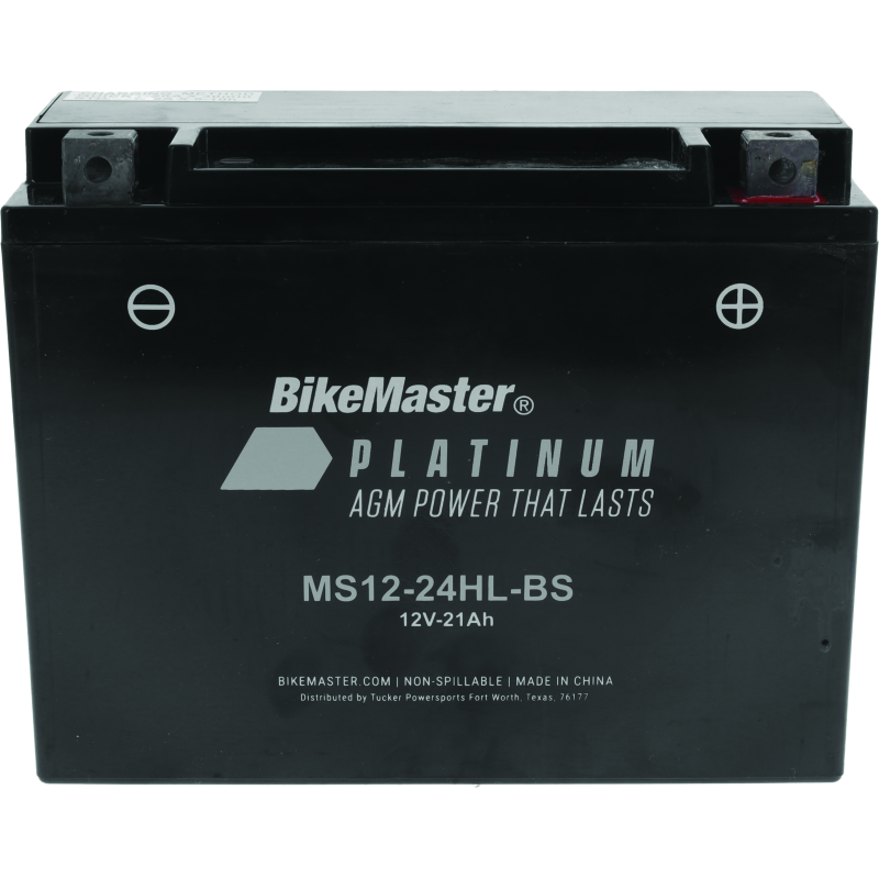 BikeMaster AGM Battery - MS12-24HL-BS