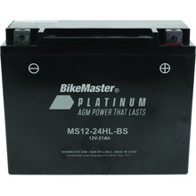 BikeMaster AGM Battery - MS12-24HL-BS