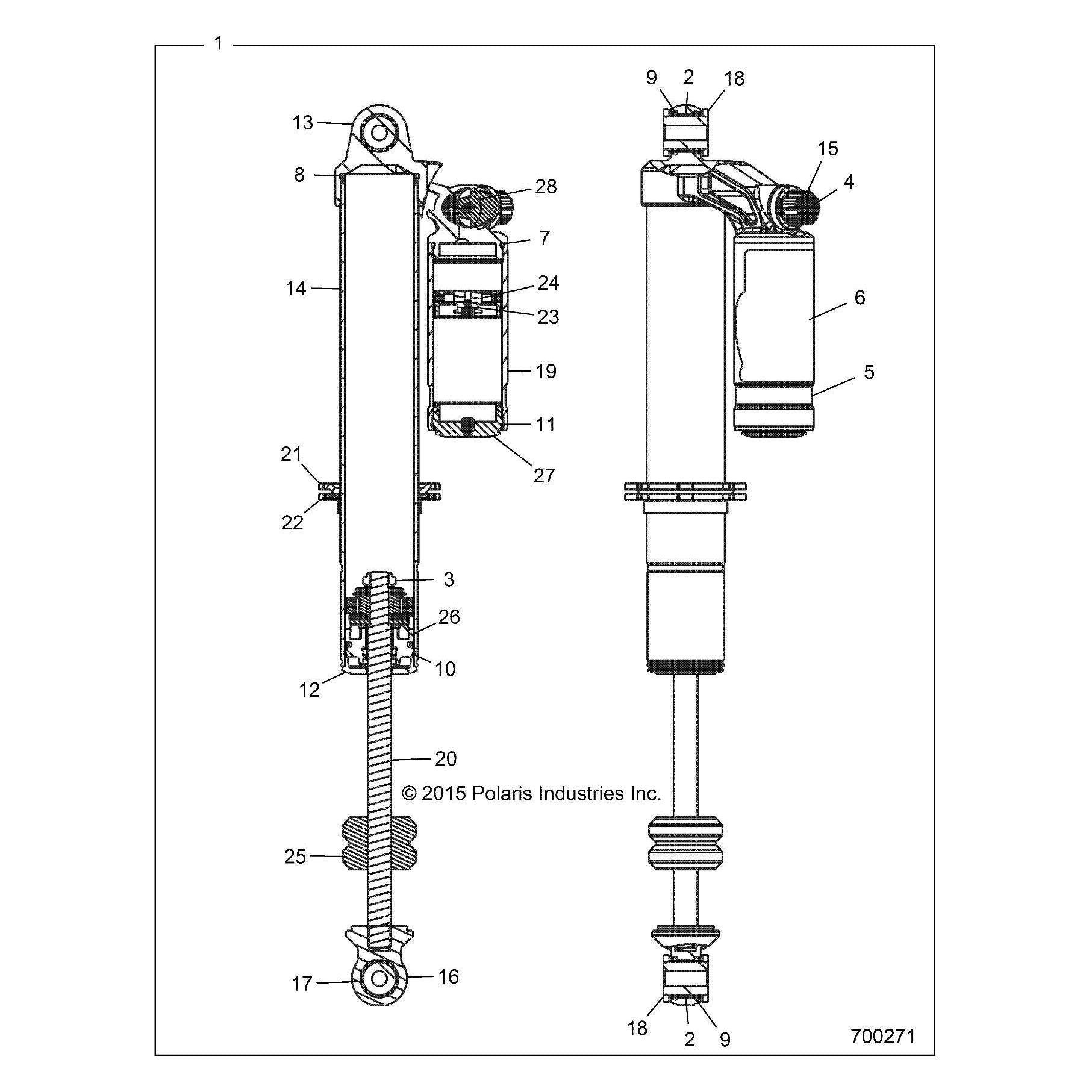 Polaris RZR K Seal Rebuild, Genuine OEM Part 1501210, Qty 1