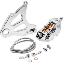 4 Pist Rear Caliper Kit Chrome St 18 Up