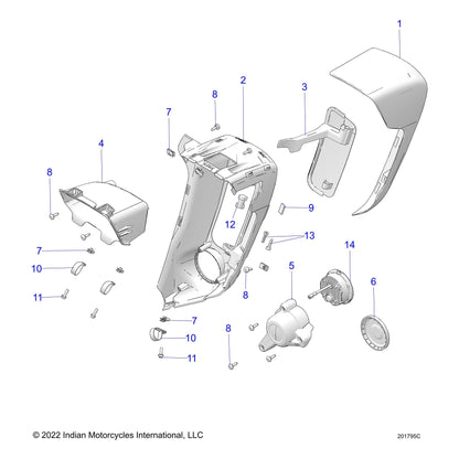 Victory Motorcycles Indian Motorcycle Friction Hinge, Large, Genuine OEM Part 7081717, Qty 1